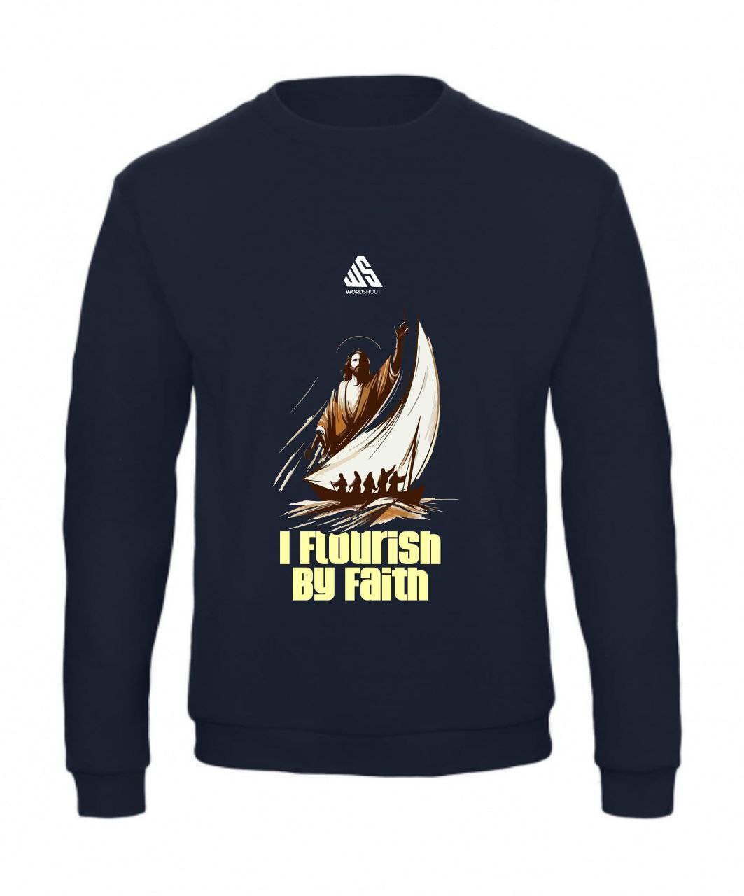 I flourish by faith | Sweater | Faith & Inspiration by WordShout