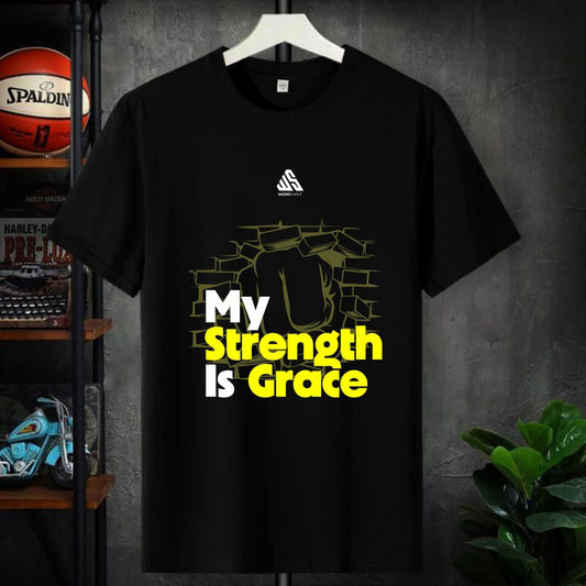 My strength is grace T-Shirt | Faith & Inspiration by WordShout