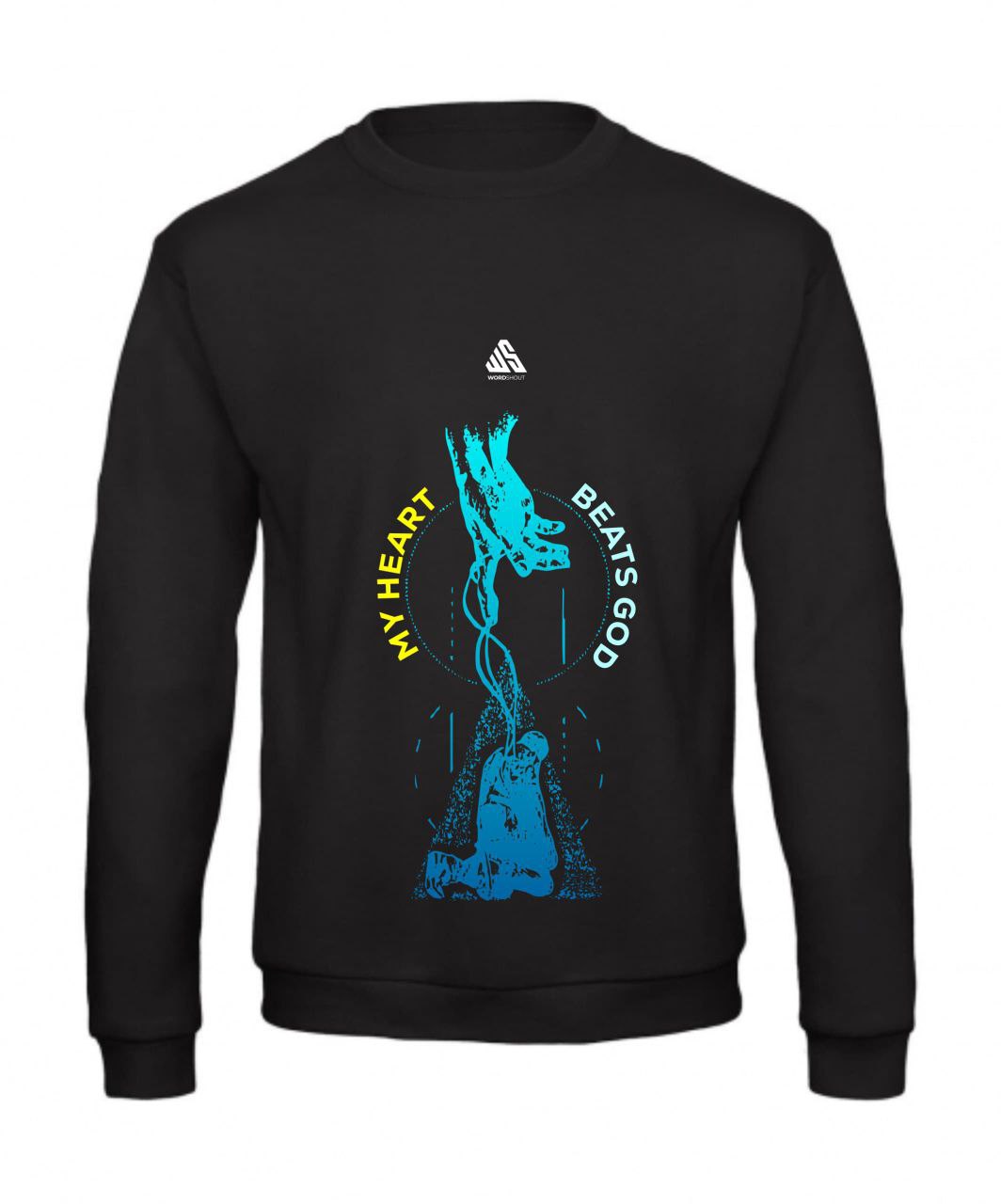 My heart beat God | Sweater | Faith & Inspiration by WordShout