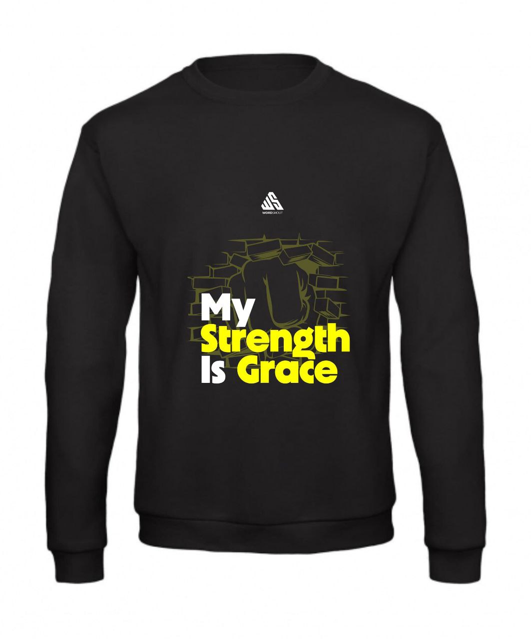 My strength is grace | Sweater | Faith & Inspiration by WordShout